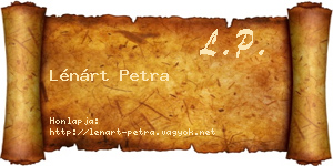 Lénárt Petra névjegykártya