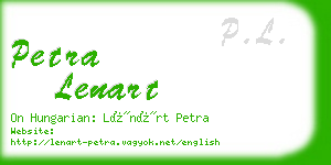 petra lenart business card